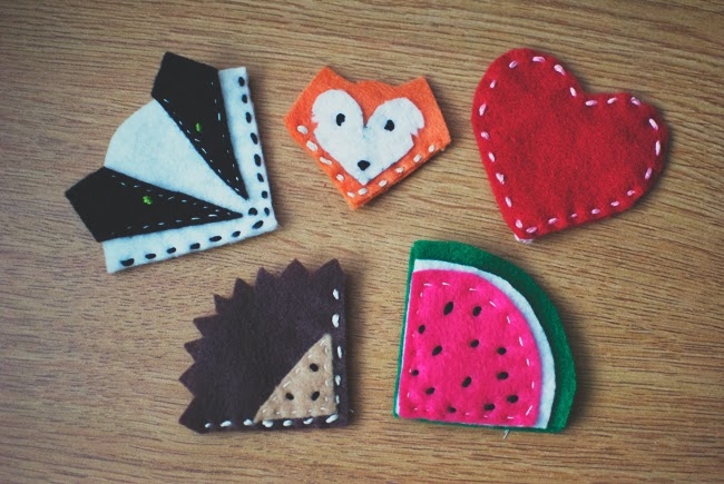 Handmade Felt Bookmarks