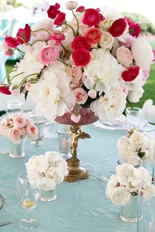Angel vase and flowers