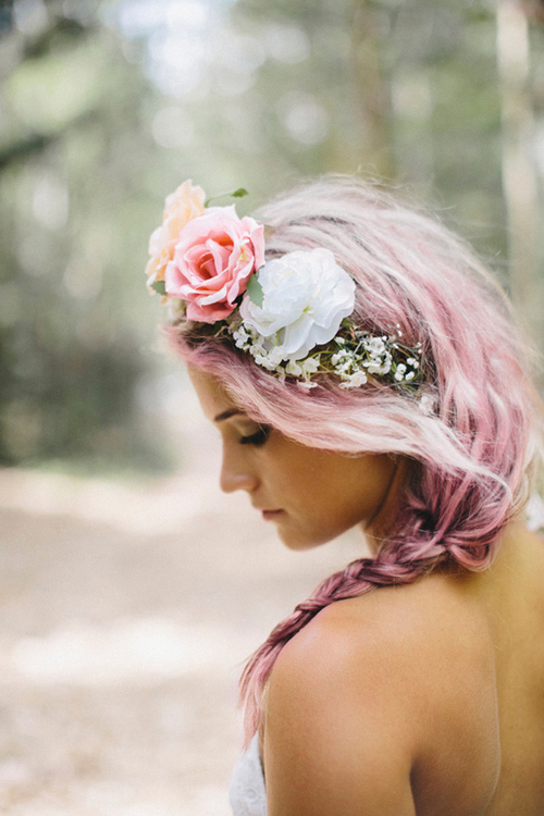 Pink floral headband Pink floral headband