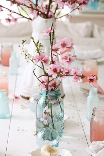 Pink blossom centerpiece Pink blossom centerpiece