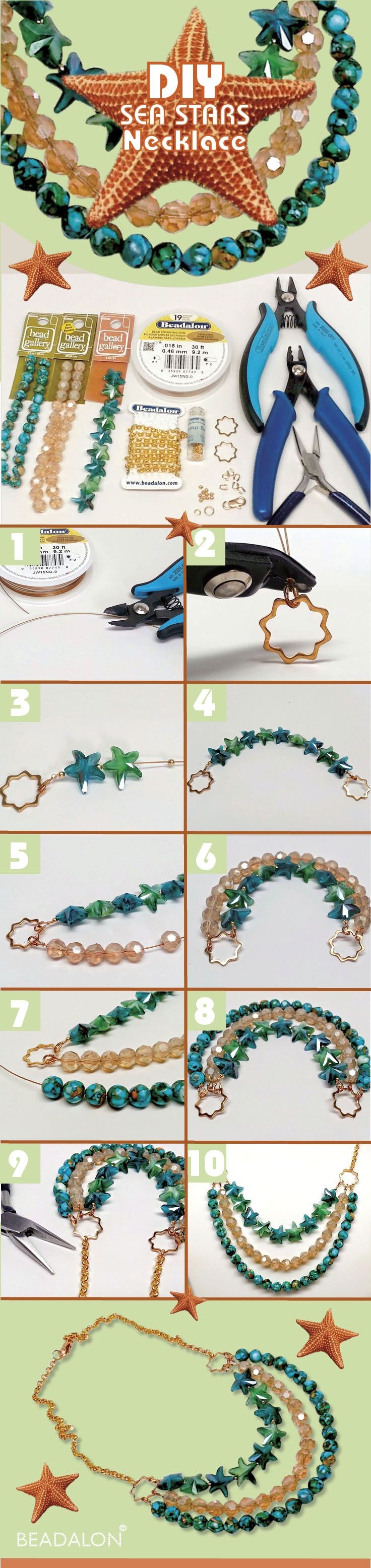 DIY Sea Stars Necklace