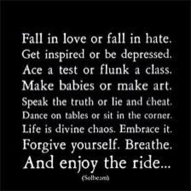 Enjoy the ride Enjoy the ride