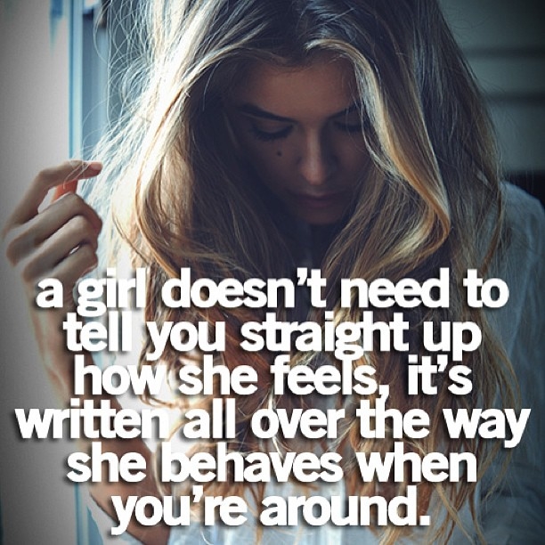 How a girl feels
