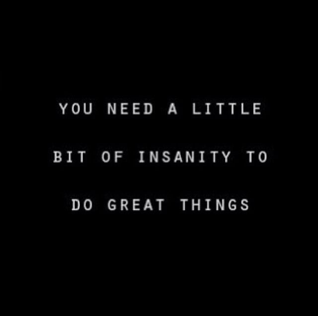 You Need A Little Bit Of Insanity You Need A Little Bit Of Insanity