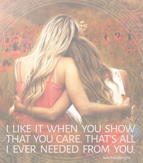 I like it when you show that you care