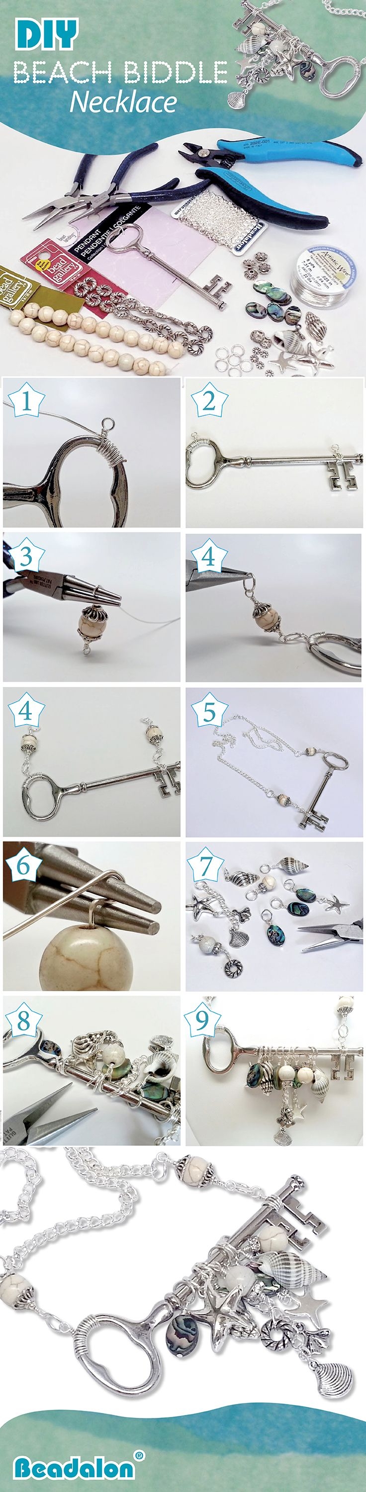 DIY Beach Biddle Necklace