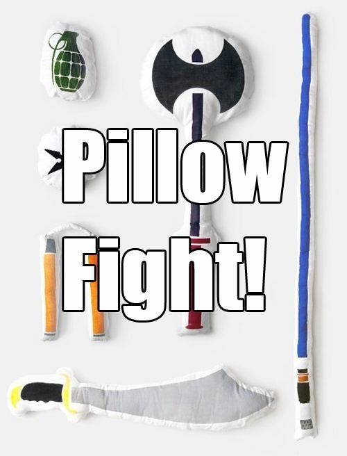 pillow fighting weapons