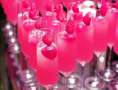 Pink fruity drinks