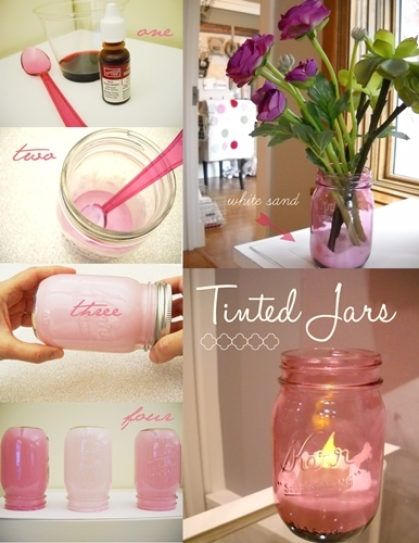 DIY Tinted Mason Jars DIY Tinted Mason Jars
