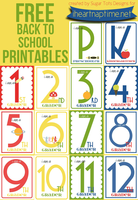 Back to school printables