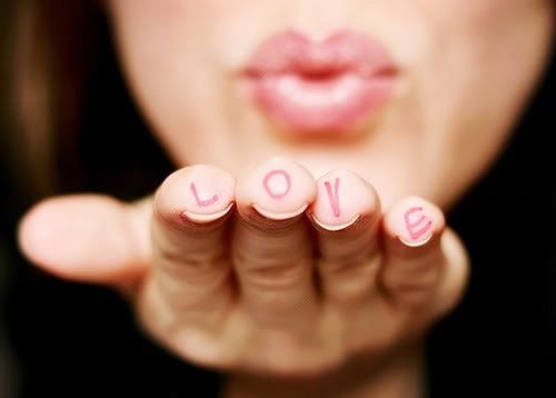 Love on her fingertips