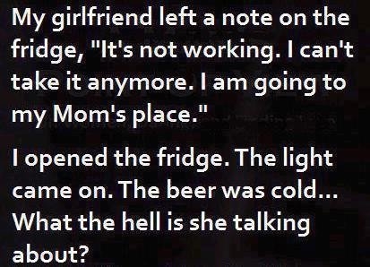 Girlfriend left a note