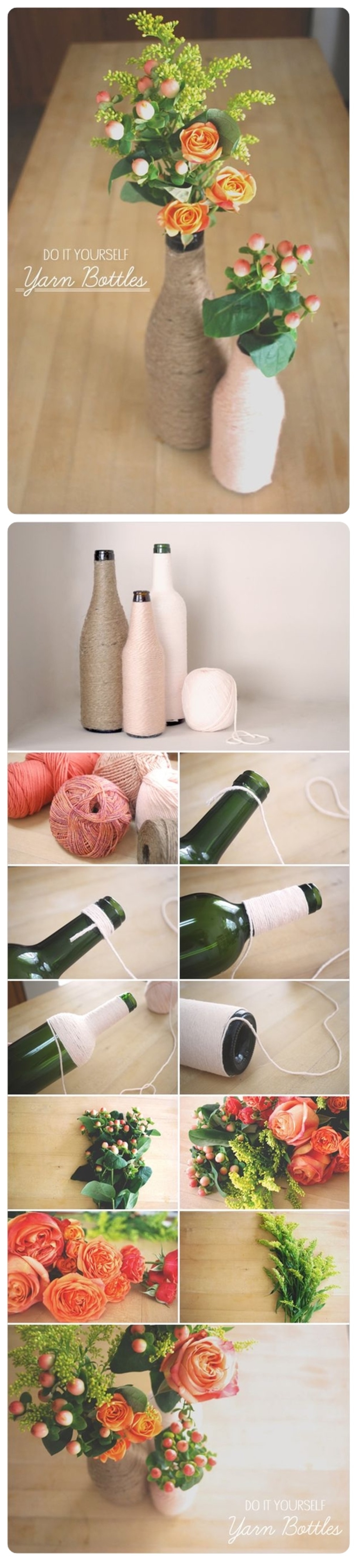 DIY Yarn Bottles DIY Yarn Bottles