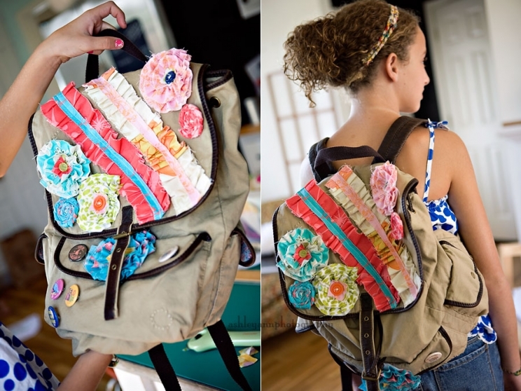 Diy floral backpack Diy floral backpack