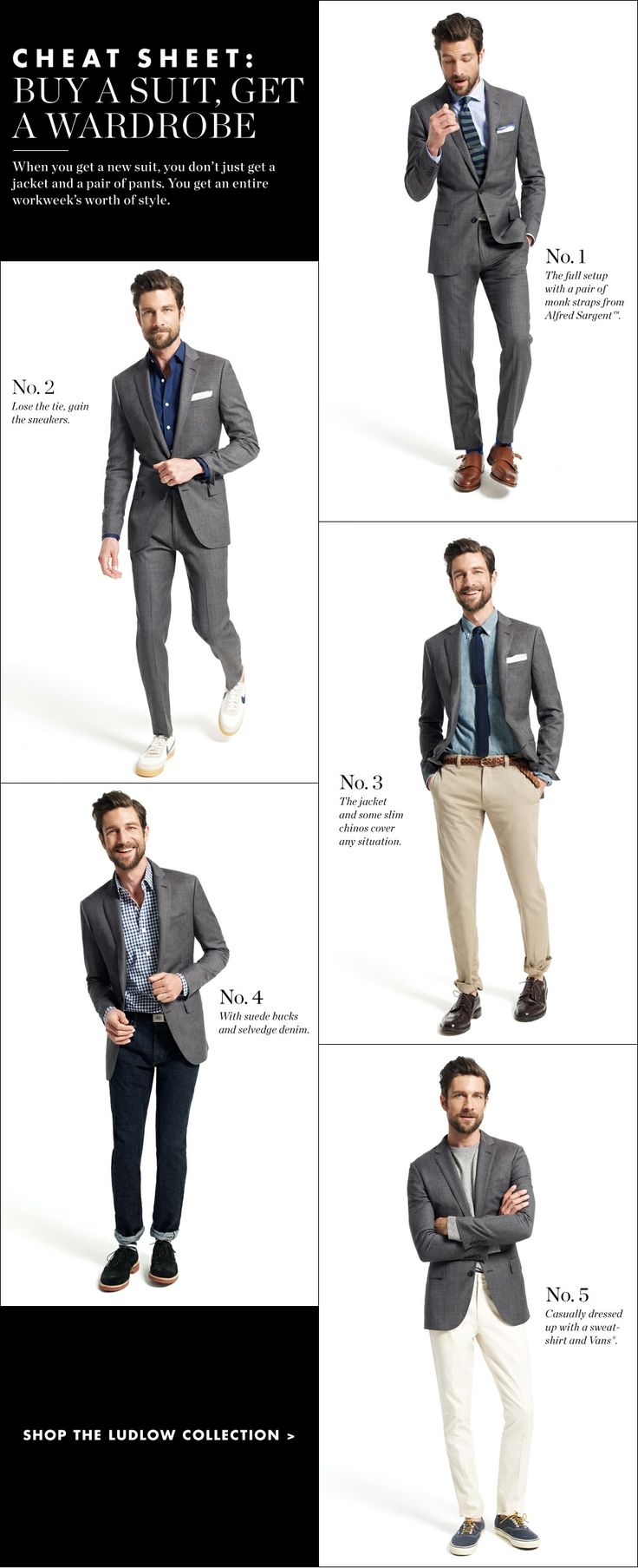 Mens Suit Cheat Sheet