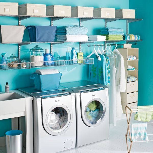 Cheery & Organized Laundry Room