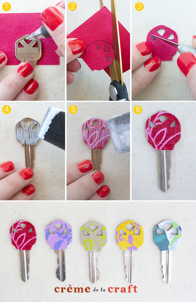 DIY Personalized Key Covers