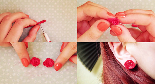 Two minute rose studs Two minute rose studs