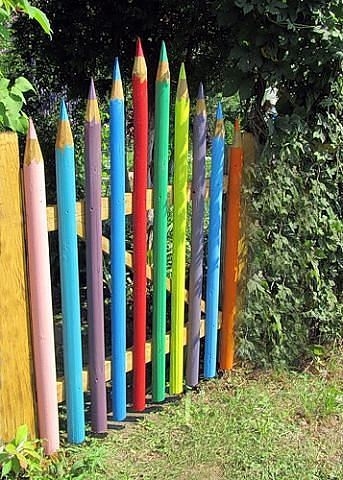 Colored Pencil Fence Colored Pencil Fence