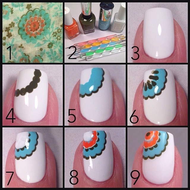 DIY Floral Nails DIY Floral Nails