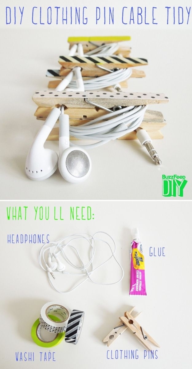 DIY Clothing Pin Cable Toy
