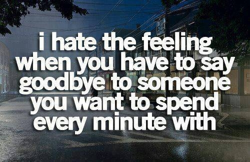 saying goodbye