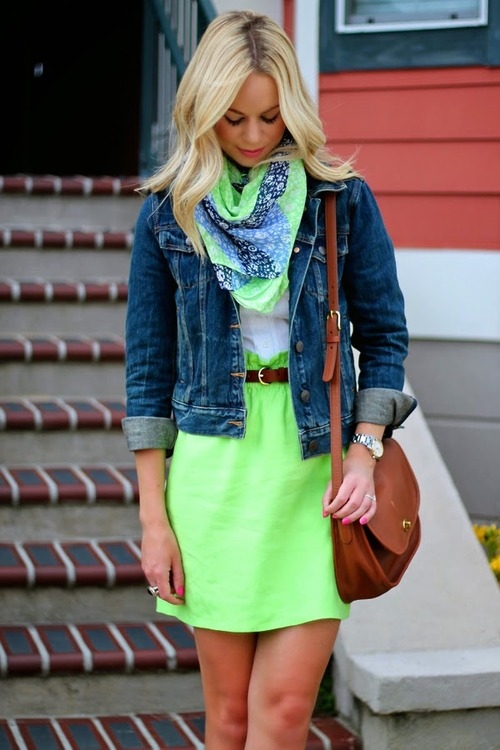 Blue jean and lime green Blue jean and lime green