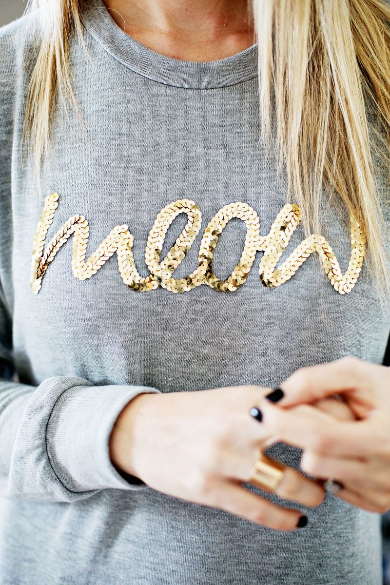 Sequin diy shirt