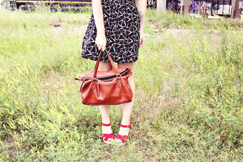 Black and white patterned dress