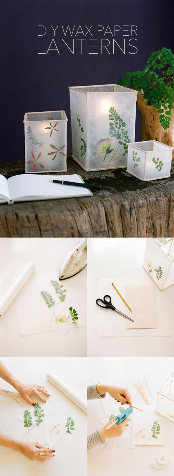 DIY Wax Paper Lanterns DIY Wax Paper Lanterns