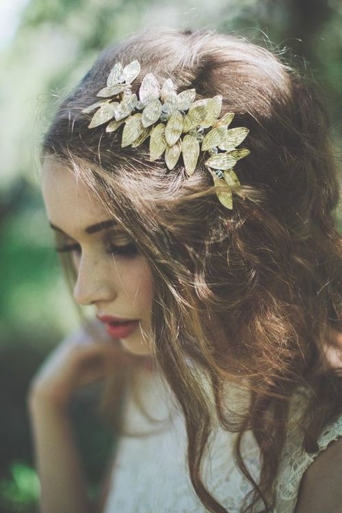 Gold leaf hairpiece Gold leaf hairpiece