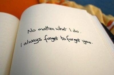 I always forget to forget you