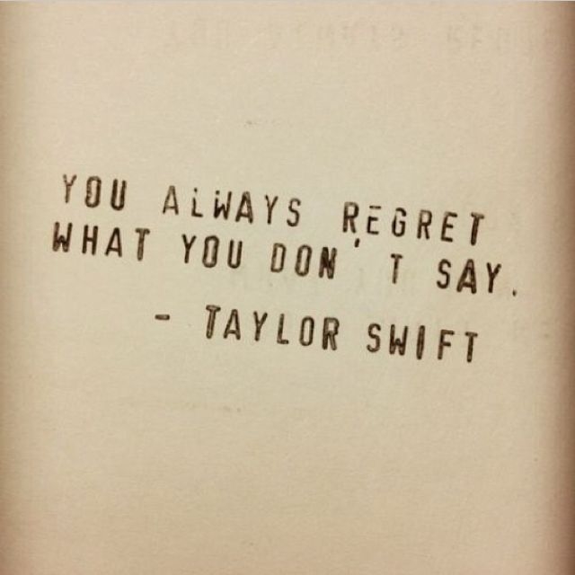 You Always Regret