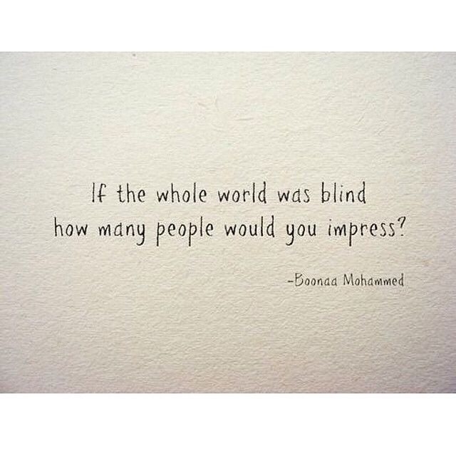 If the Whole World Was Blind