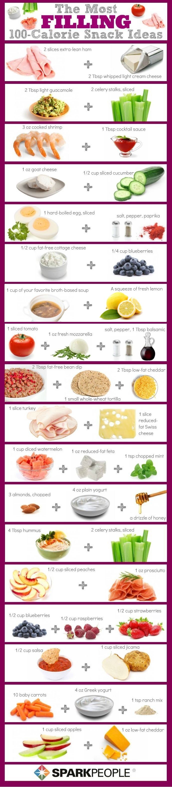 the most filling 100 calories snacks