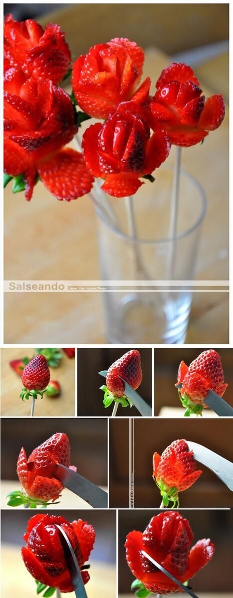 DIY Strawberry Roses DIY Strawberry Roses