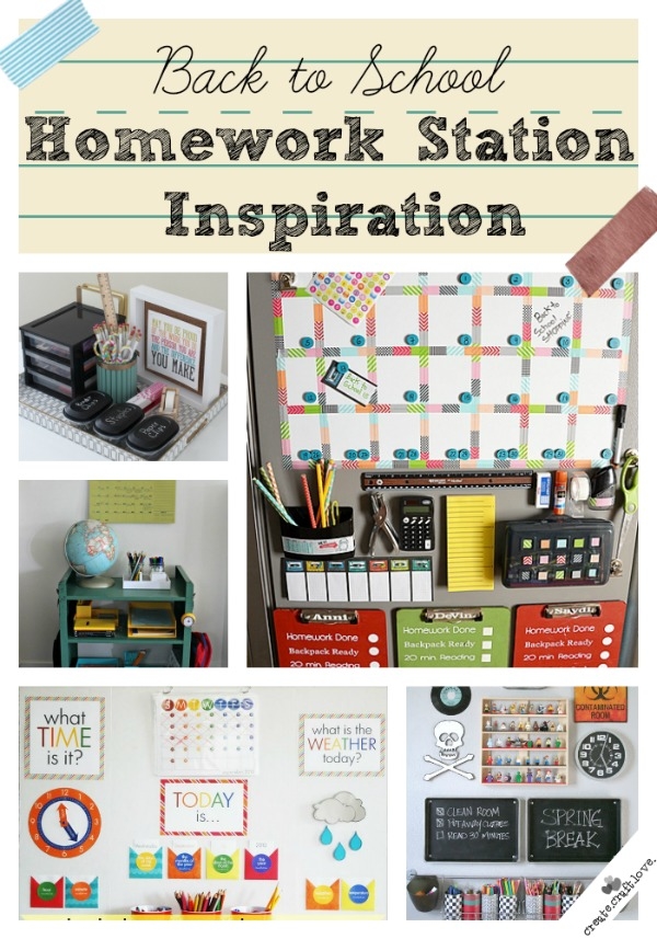 Back to school homework station idea