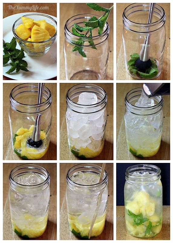 Pineapple Mint Flavored Water
