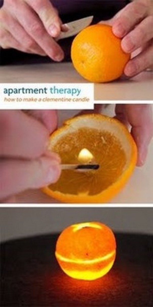 DIY Orange Candles