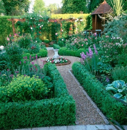 Beautiful Garden with Gravel Path Beautiful Garden with Gravel Path