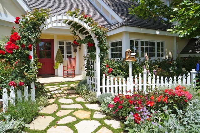 Enchanting Garden Arch & Flagstone Path