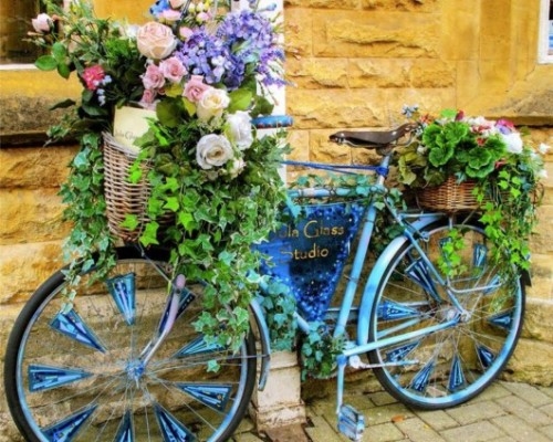Vintage Bicycle as a Planter Vintage Bicycle as a Planter