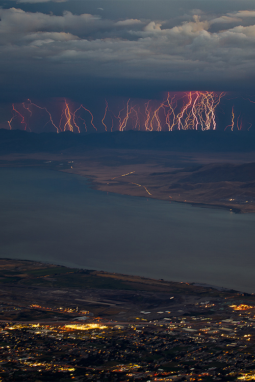 Fiery lightning