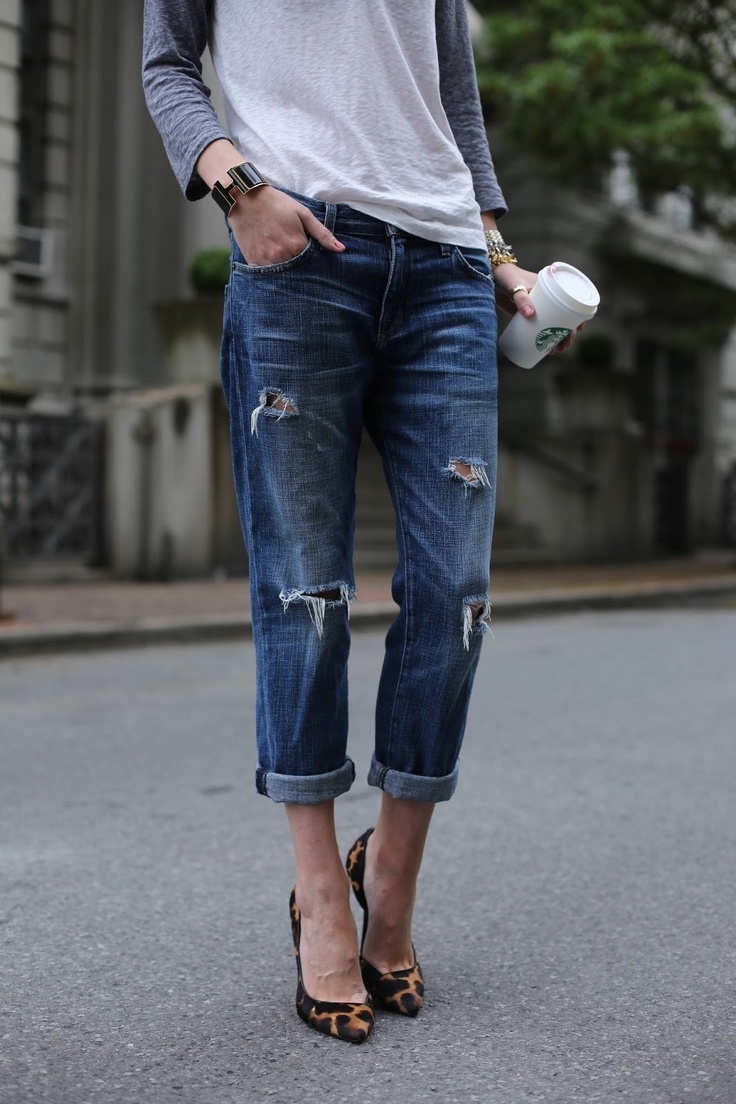 Distressed denim