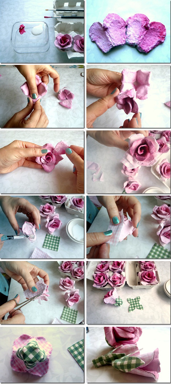 DIY Egg Carton Roses DIY Egg Carton Roses