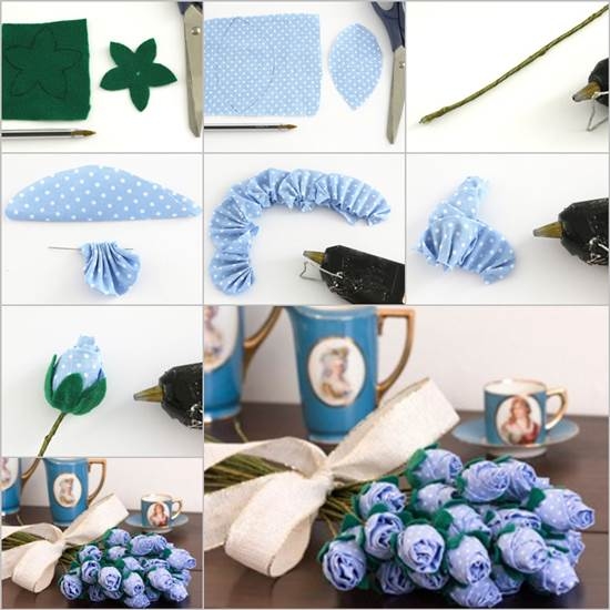 DIY Fabric Roses DIY Fabric Roses