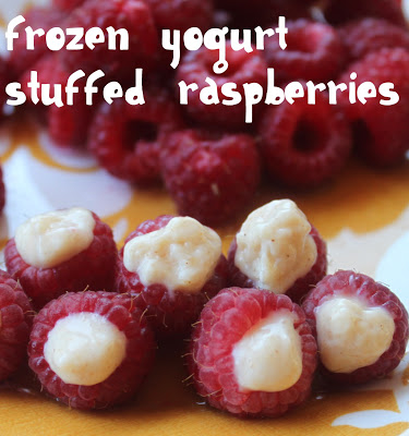 Frozen Yogurt Stuffed Rasberries Frozen Yogurt Stuffed Rasberries