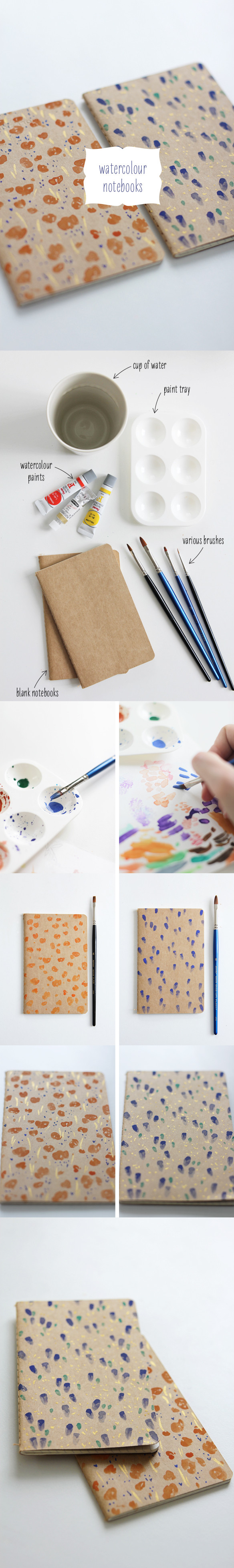 DIY Watercolor Notebooks DIY Watercolor Notebooks