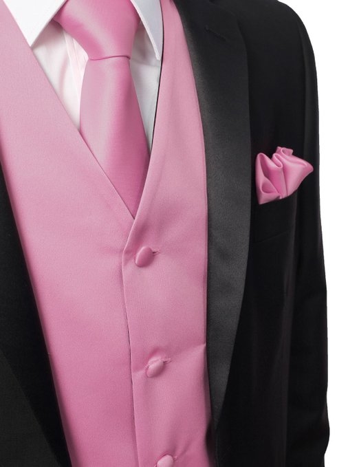 3 Pieces Set Solid Formal Tuxedo Vest Set $19.99 (XS~5XL Size Available)