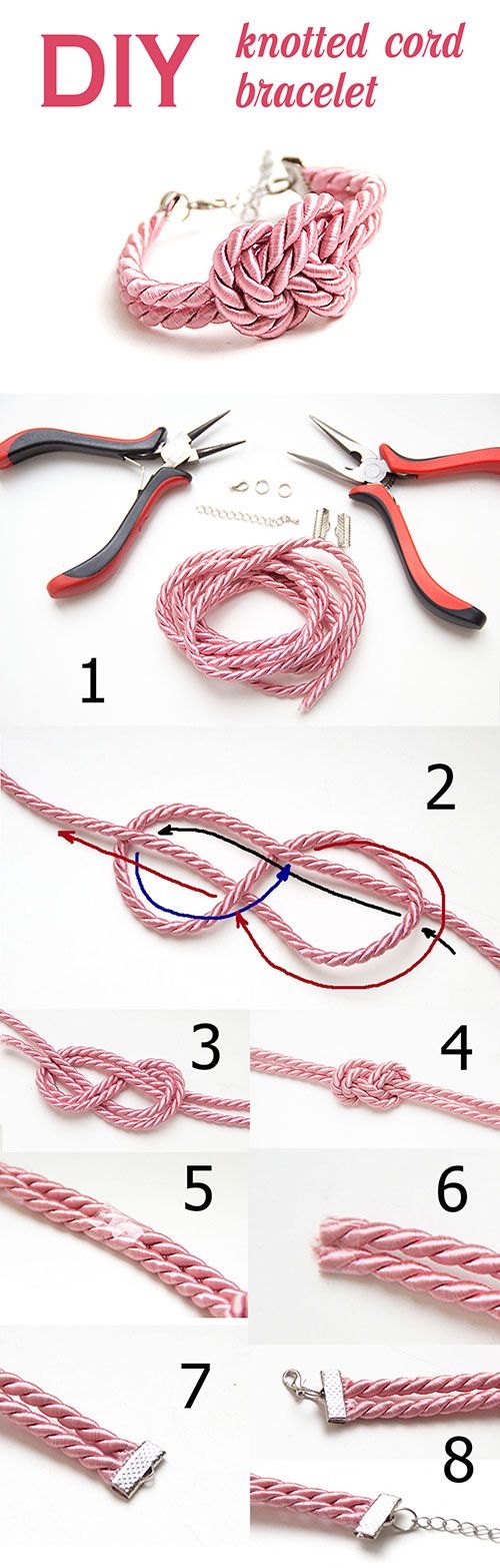 DIY Knotted Cord Bracelet DIY Knotted Cord Bracelet